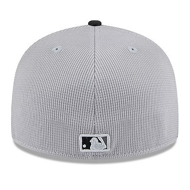 Men's New Era Gray/Black Pittsburgh Pirates 2025 Batting Practice 59FIFTY Fitted Hat