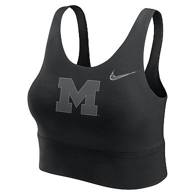 Women's�Nike Black Michigan Wolverines Performance Longline Sports Bra