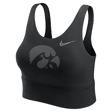 Women's�Nike Black Iowa Hawkeyes Performance Longline Sports Bra