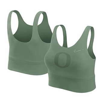 Women's�Nike Green Oregon Ducks Performance Longline Sports Bra