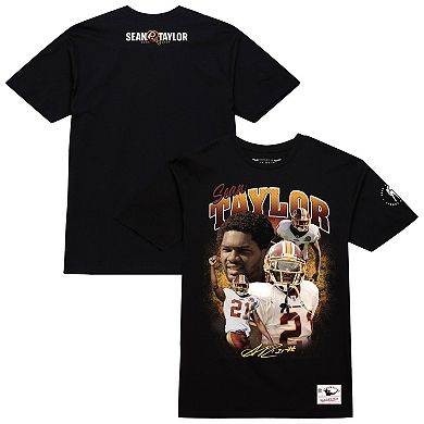 Men's Mitchell & Ness Sean Taylor Black Washington Commanders Graphic T-Shirt