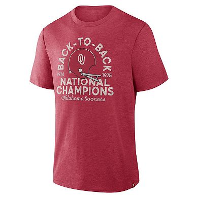 Men's Fanatics Crimson Oklahoma Sooners Dynamic Showdown Tri-Blend T-Shirt