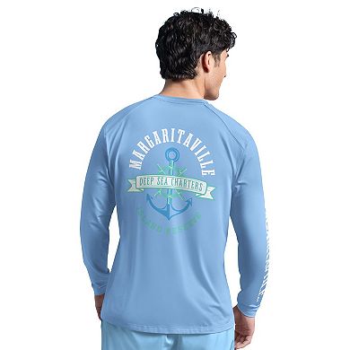 Men's G-III Sports by Carl Banks Light Blue Chicago Bears Margaritaville Rock Harbor Long Sleeve Rashguard Top
