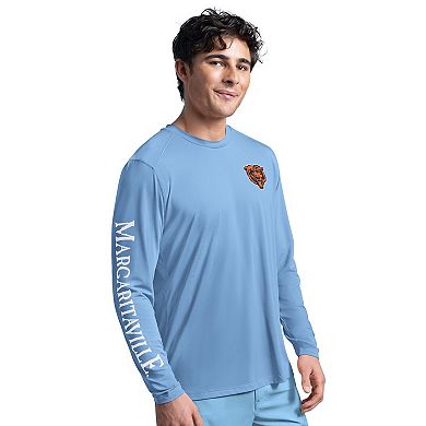 Men's G-III Sports by Carl Banks Light Blue Chicago Bears Margaritaville Rock Harbor Long Sleeve Rashguard Top
