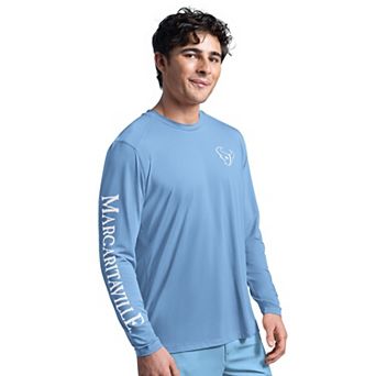 Men's G-III Sports by Carl Banks Light Blue Houston Texans Margaritaville Rock Harbor Long Sleeve Rashguard Top
