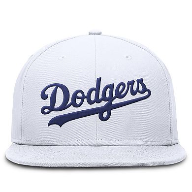 Men's Nike White Los Angeles Dodgers True Performance Fitted Hat