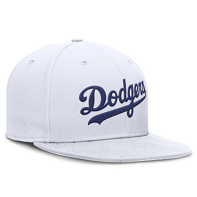 Men's Nike White Los Angeles Dodgers True Performance Fitted Hat