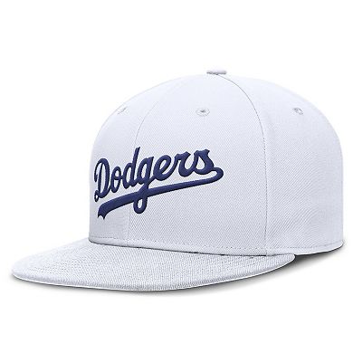 Men's Nike White Los Angeles Dodgers True Performance Fitted Hat