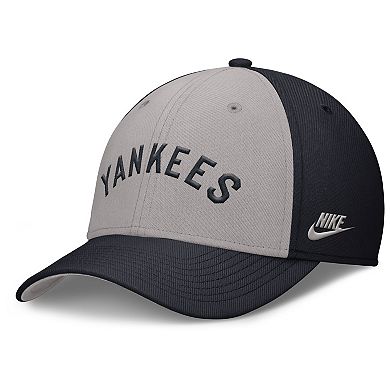 Men's Nike Navy/Gray New York Yankees Rise Swoosh Performance Flex Hat
