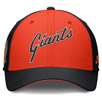 Men's Nike Black/Orange San Francisco Giants Rise Swoosh Performance Flex Hat