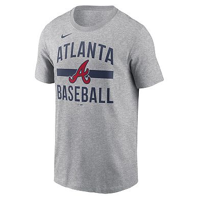 Men's Nike Heather Gray Atlanta Braves Arched T-Shirt