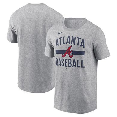 Men's Nike Heather Gray Atlanta Braves Arched T-Shirt
