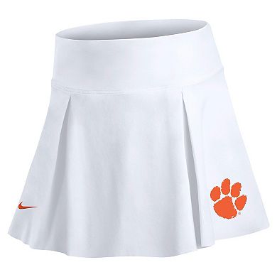Women's Nike White Clemson Tigers Tennis Skirt with Shorts