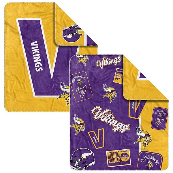 Minnesota Vikings NFL Team Classic Plaid Throw 50x60 main image 1