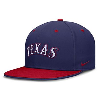Men's Nike Blue/Red Texas Rangers True Primetime Two-Tone Performance Fitted Hat