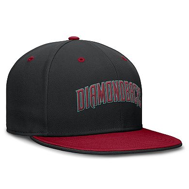 Men's Nike Black/Red Arizona Diamondbacks True Primetime Two-Tone Performance Fitted Hat