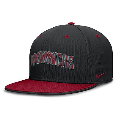 Men's Nike Black/Red Arizona Diamondbacks True Primetime Two-Tone Performance Fitted Hat