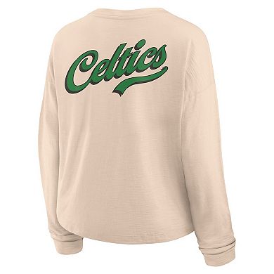 Women's�Fanatics Natural Boston Celtics Boxed Out Drop Fashion Long Sleeve T-Shirt