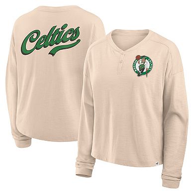 Women's�Fanatics Natural Boston Celtics Boxed Out Drop Fashion Long Sleeve T-Shirt