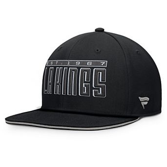Men's Fanatics Black Los Angeles Kings Gino Flatbrim Snapback Hat