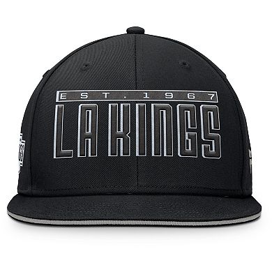 Men's Fanatics Black Los Angeles Kings Gino Flatbrim Snapback Hat