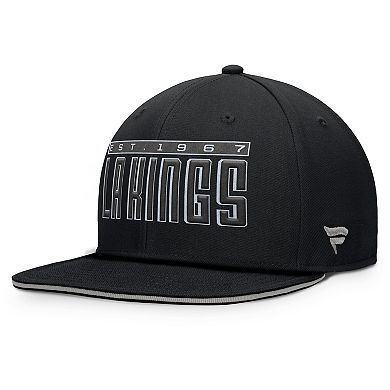 Men's Fanatics Black Los Angeles Kings Gino Flatbrim Snapback Hat