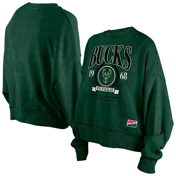 Women's New Era Hunter Green Milwaukee Bucks Throwback