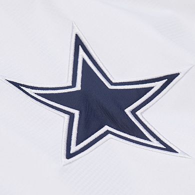 Men's Mitchell & Ness White Dallas Cowboys Vintage Logo Coaches Full-Snap Hoodie Jacket