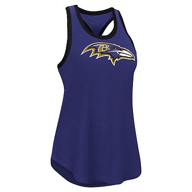 Women's G-III 4Her by Carl Banks Purple Baltimore Ravens Tater Racerback Tank Top