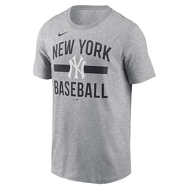 Men's Nike Heather Gray New York Yankees Arched T-Shirt