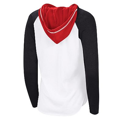 Women's G-III 4Her by Carl Banks White Ottawa Senators VIP Raglan Long Sleeve Hoodie T-Shirt