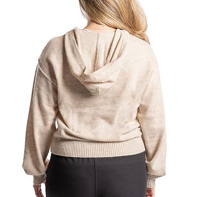 Women's Lusso Natural Los Angeles Dodgers Beatriz Cashmere Pullover Hoodie