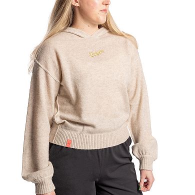 Women's Lusso Natural Los Angeles Dodgers Beatriz Cashmere Pullover Hoodie