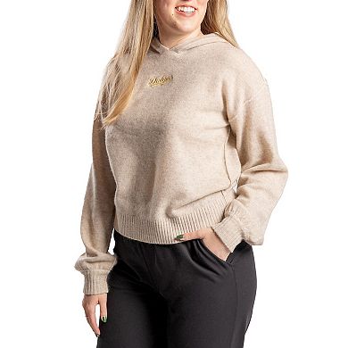 Women's Lusso Natural Los Angeles Dodgers Beatriz Cashmere Pullover Hoodie