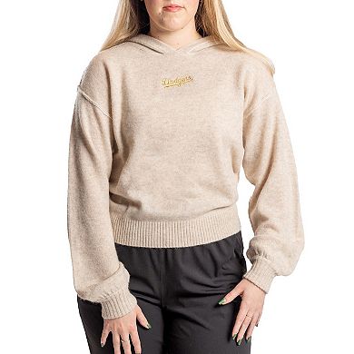 Women's Lusso Natural Los Angeles Dodgers Beatriz Cashmere Pullover Hoodie