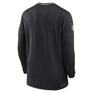 Men's Nike Black Las Vegas Raiders Coach Half-Zip Sweatshirt