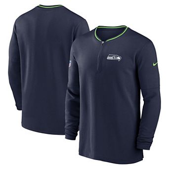 Men's Nike College Navy Seattle Seahawks Coach Half-Zip Sweatshirt
