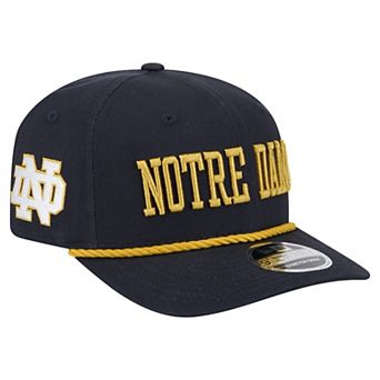 Men's New Era Navy Notre Dame Fighting Irish 9SEVENTY Stretch-Snap Adjustable Hat
