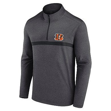 Men's Fanatics Charcoal Cincinnati Bengals Head-to-Head Quarter-Zip Top