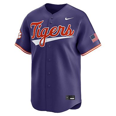 Men's Nike Purple Clemson Tigers College Limited Baseball Jersey