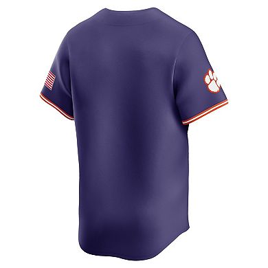Men's Nike Purple Clemson Tigers College Limited Baseball Jersey