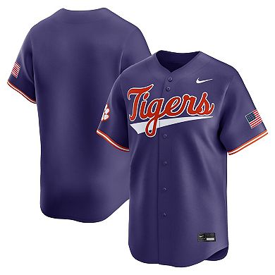 Men's Nike Purple Clemson Tigers College Limited Baseball Jersey