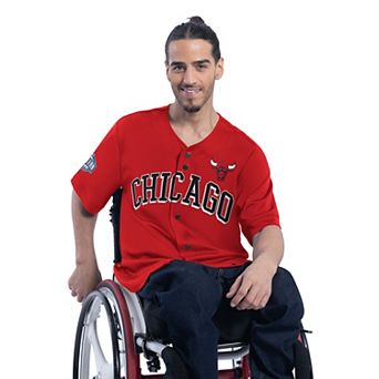 Men's G-III Sports by Carl Banks Red Chicago Bulls Adaptive Star Player Fashion Baseball Jersey