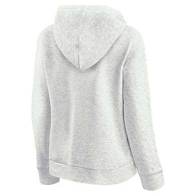 Women's Fanatics Oatmeal Chicago Blackhawks True Classics Quilted Pullover Hoodie