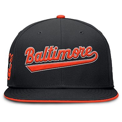 Men's Nike Black Baltimore Orioles True Performance Fitted Hat