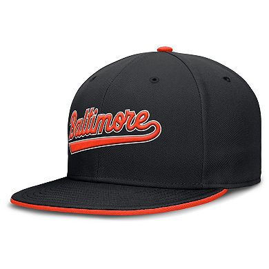Men's Nike Black Baltimore Orioles True Performance Fitted Hat