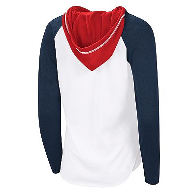 Women's G-III 4Her by Carl Banks White Montreal Canadiens VIP Raglan Long Sleeve Hoodie T-Shirt