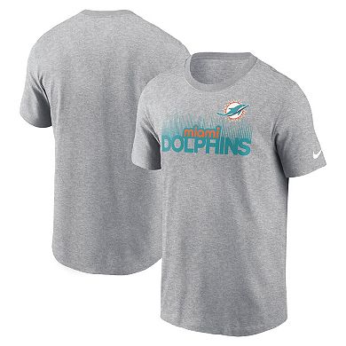 Men's Nike Heather Gray Miami Dolphins Local Essential T-Shirt
