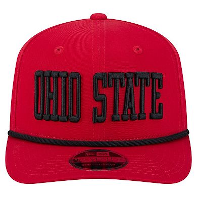 Men's New Era Red Ohio State Buckeyes 9SEVENTY Stretch-Snap Adjustable Hat