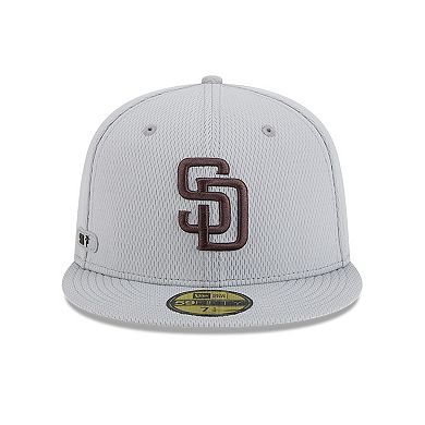 Men's New Era Gray San Diego Padres 2025 MLB Clubhouse 59FIFTY Fitted Hat